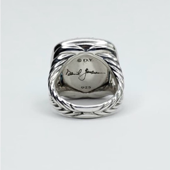 David Yurman Albion 17mm Blue Topaz Ring With Diamonds - Picture 9 of 9